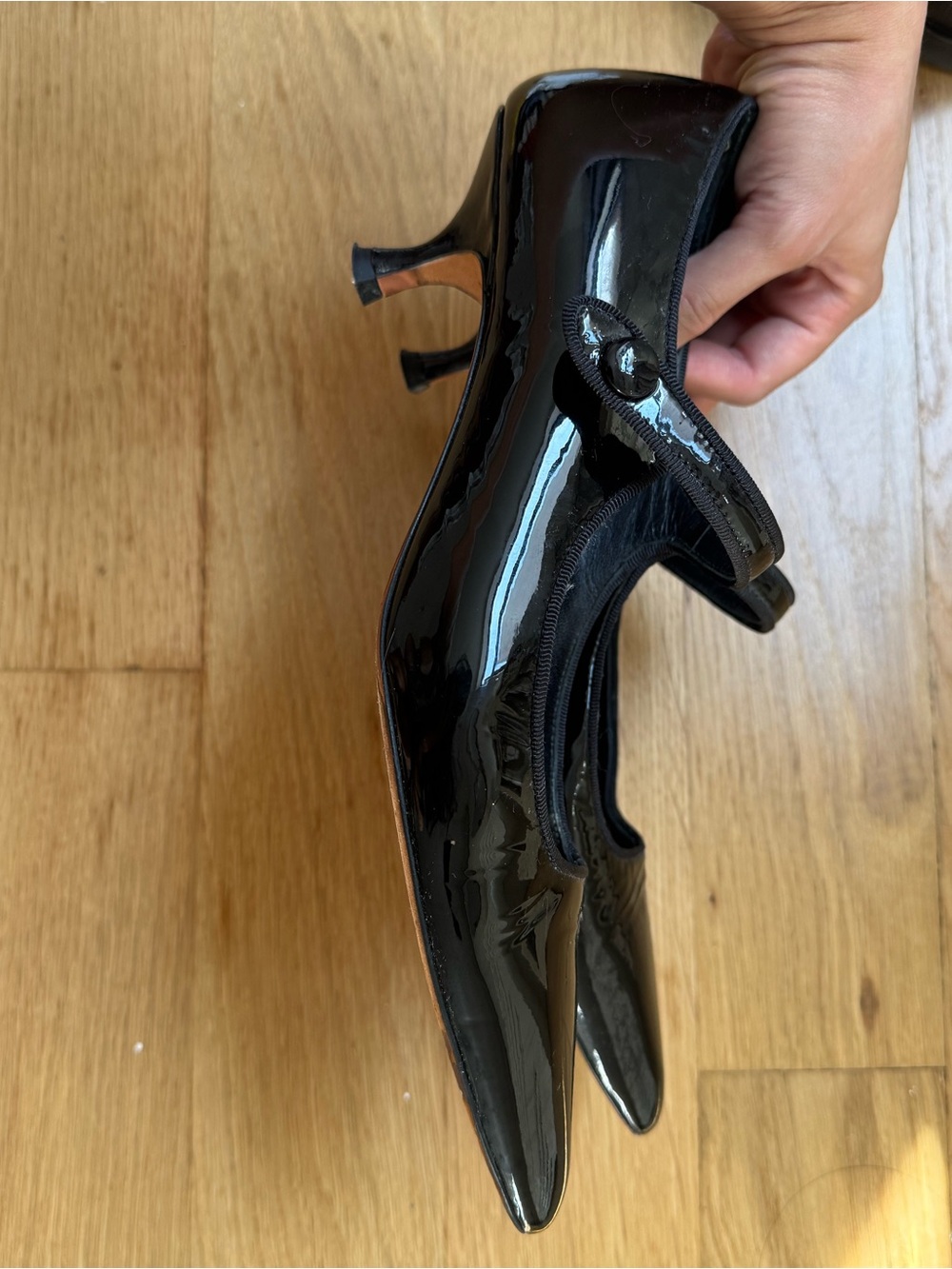 RALPH LAUREN Mary Jane Kitten Heel Pumps